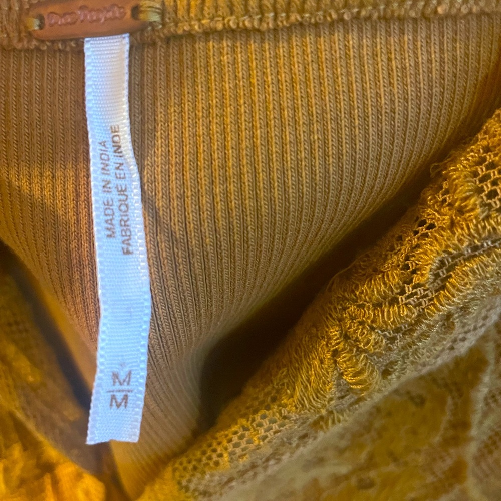 Free People “Have My Heart” Cropped Tank Mustard Yellow_ Size: M